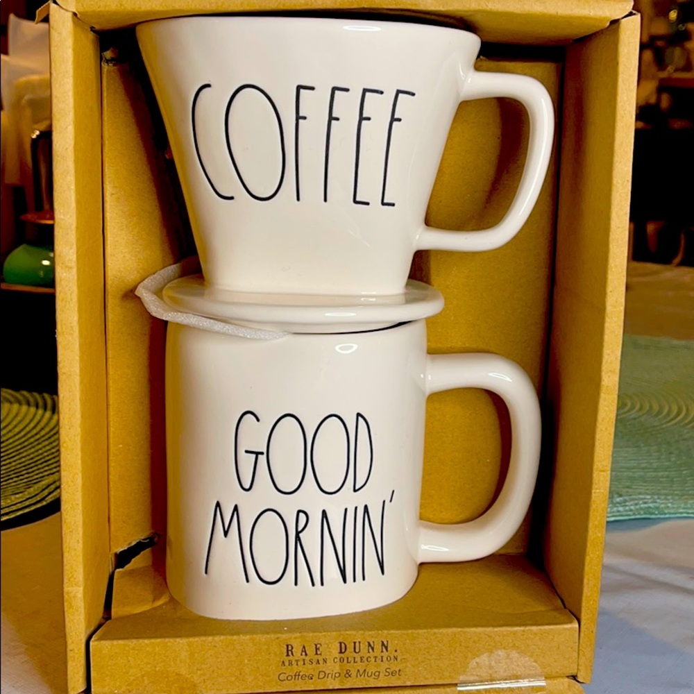Rae Dunn Coffee Drip and Mug Set